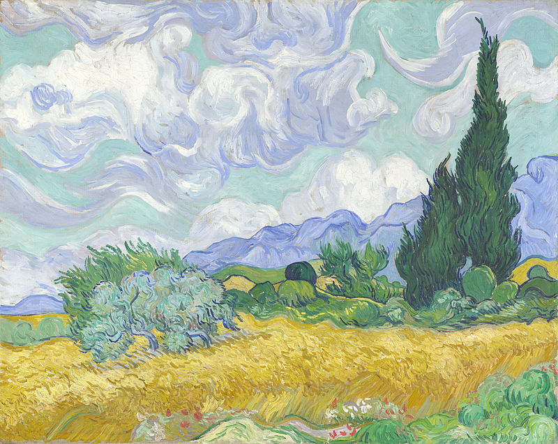 Van Gogh - Champ de blé et son cyprès