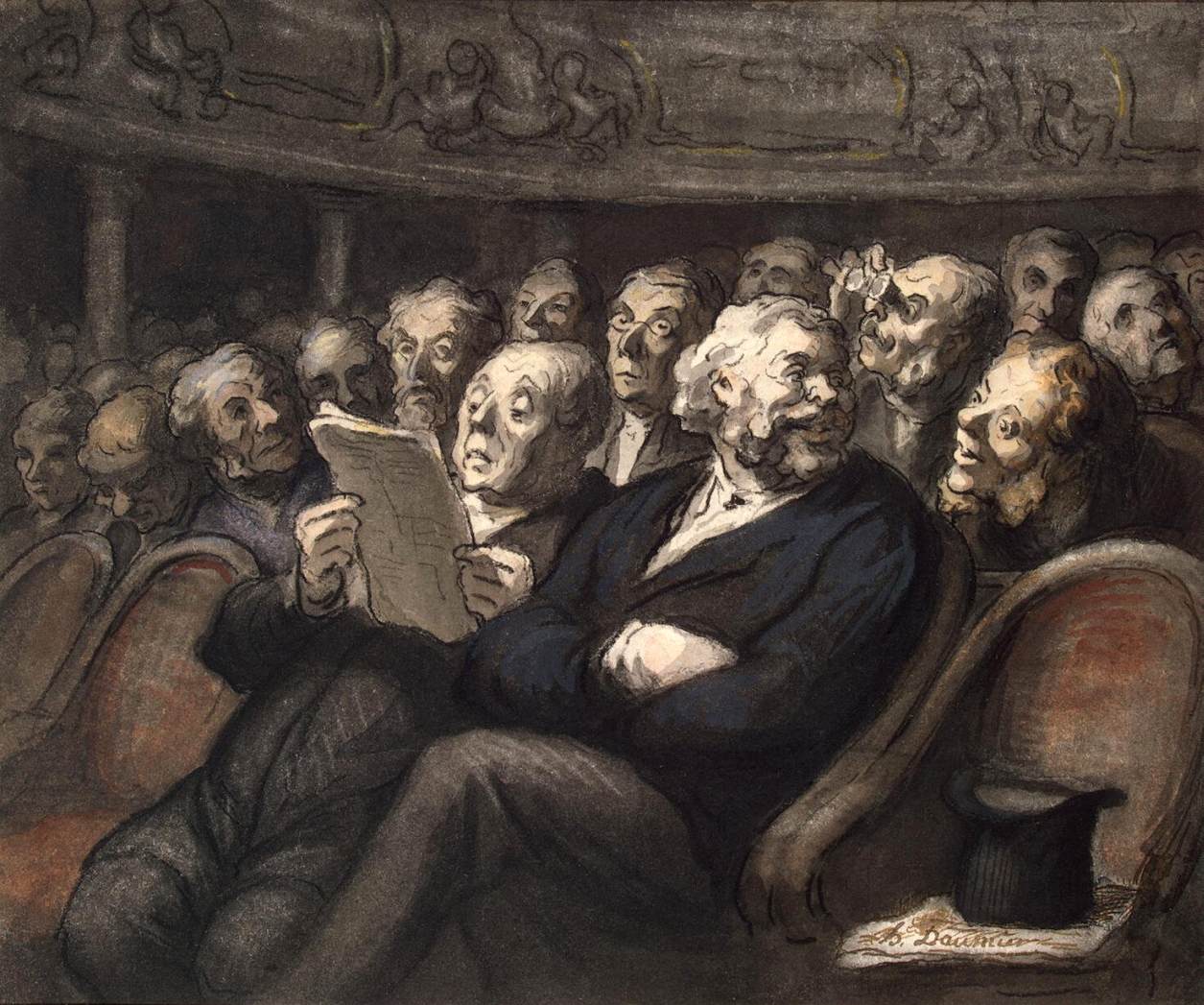 Daumier - Entracte à la Comédie Française